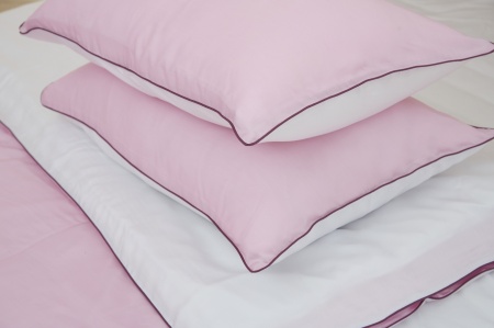 Компект постельного белья Violet kids тенсель люкс 300 тс розовый, белый